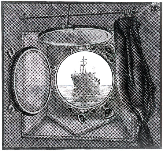 MC Escher Metamorphosis Poster: The Art of Impossible Transformation - PORTHOLE by MC Escher