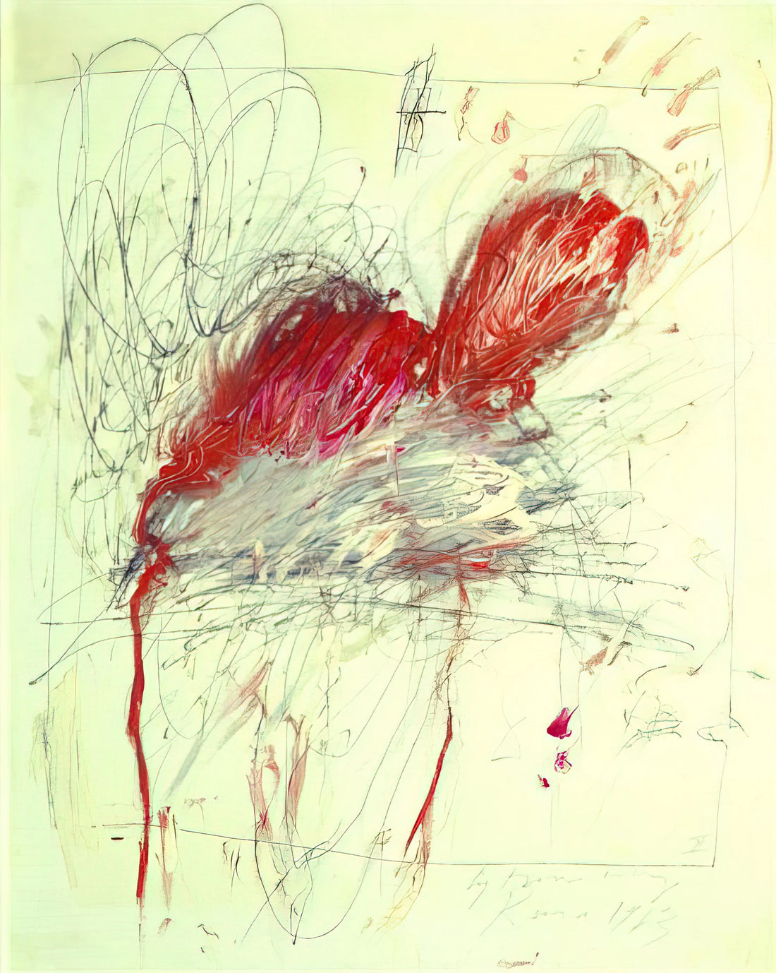 MFA Twombly: Understanding Cy Twombly's Museum-Quality Legacy and Where to Find His Work - Leda and the Swan by Cy Twombly