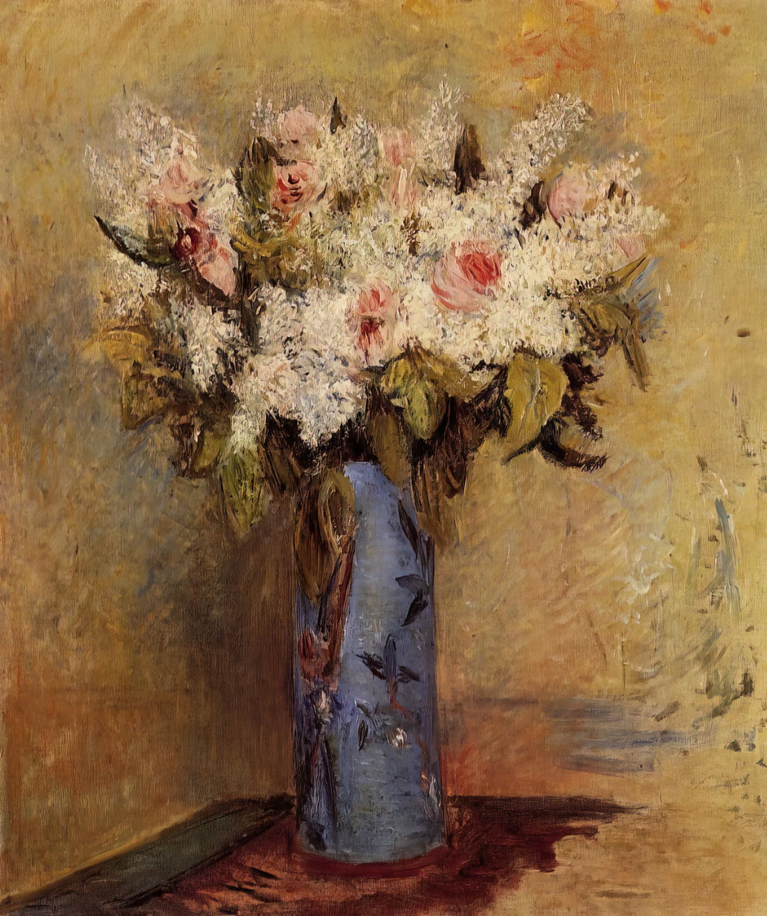 Madame Georges Charpentier: A Masterpiece of Impressionist Portraiture by Pierre-Auguste Renoir - Vase of Lilacs and Roses by Pierre-Auguste Renoir