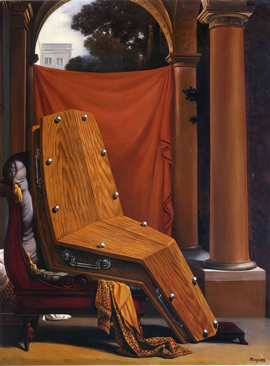 Maison Magritte: The Surrealist Home of René Magritte's Artistic Vision - PERSPECTIVE MADAME R%C3%A9CAMIER DE DAVID 1950 by Rene Magritte