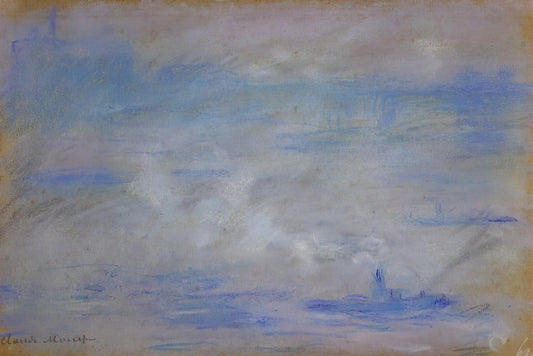 Maison et Jardin de Claude Monet: The Artist's Home and Garden as Enduring Artistic Inspiration - Boats on the Thames, Fog Effect by claude monet