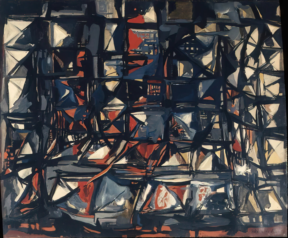 Maria Helena Vieira da Silva: The Architect of Luminous Abstraction - Untitled - 1955 by Maria Helena Vieira da Silva