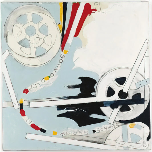 Mario Schifano Paintings: The Italian Pop Art Pioneer's Visionary Legacy - Il Sogno Dada di Arturo Schwarz - 1965 by Mario Schifano