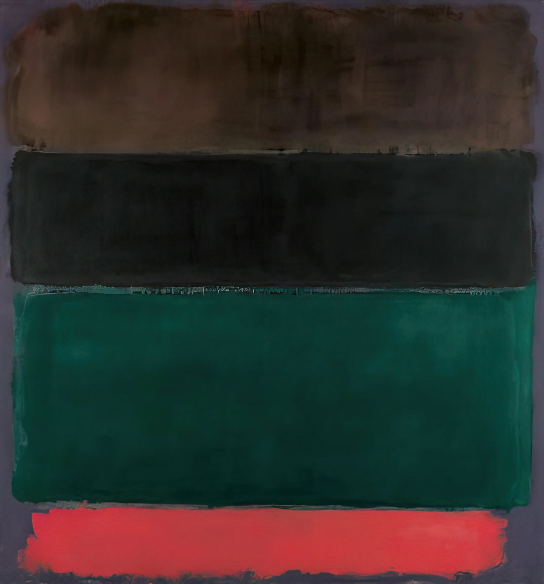 Mark Rothko Blue and Yellow: The Emotional Power of Color Field Painting - Untitled Red-Brown, Black, Green, Red - 1962 by Mark Rothko