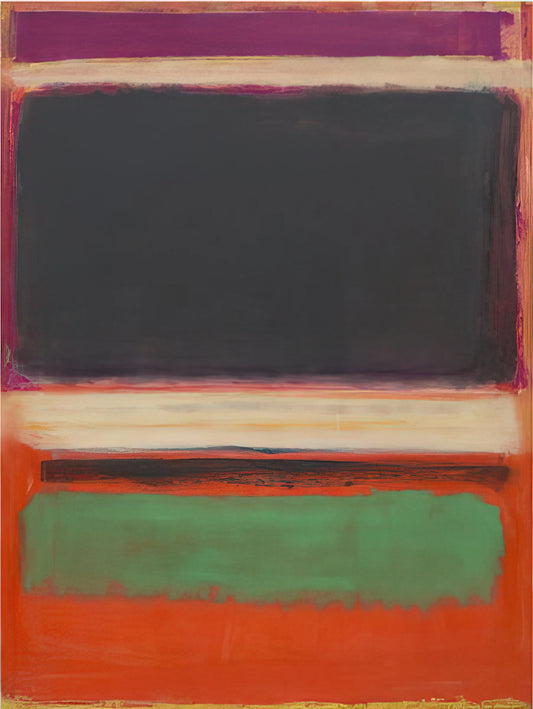Mark Rothko's Most Expensive Painting: A Journey into the Pinnacle of Abstract Expressionism - No.3No.13 Magenta, Black, Green on Orange - 1949 by Mark Rothko
