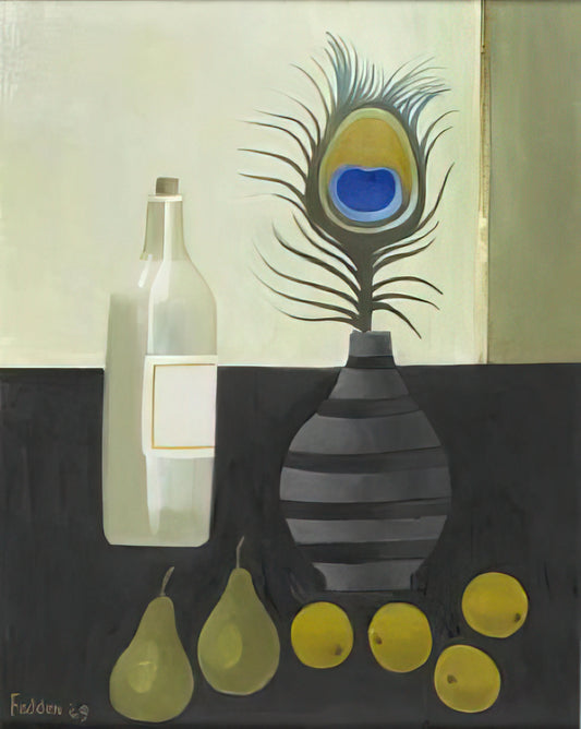 Mary Fedden Original Prints: A Collector's Guide to Her Joyful Modernist Art - Peacock Feather Still Life - 2009 by Mary Fedden