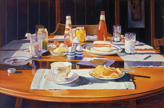 Mary Pratt Posters: Capturing the Extraordinary in the Everyday - Supper Table - 1969 by Mary Pratt