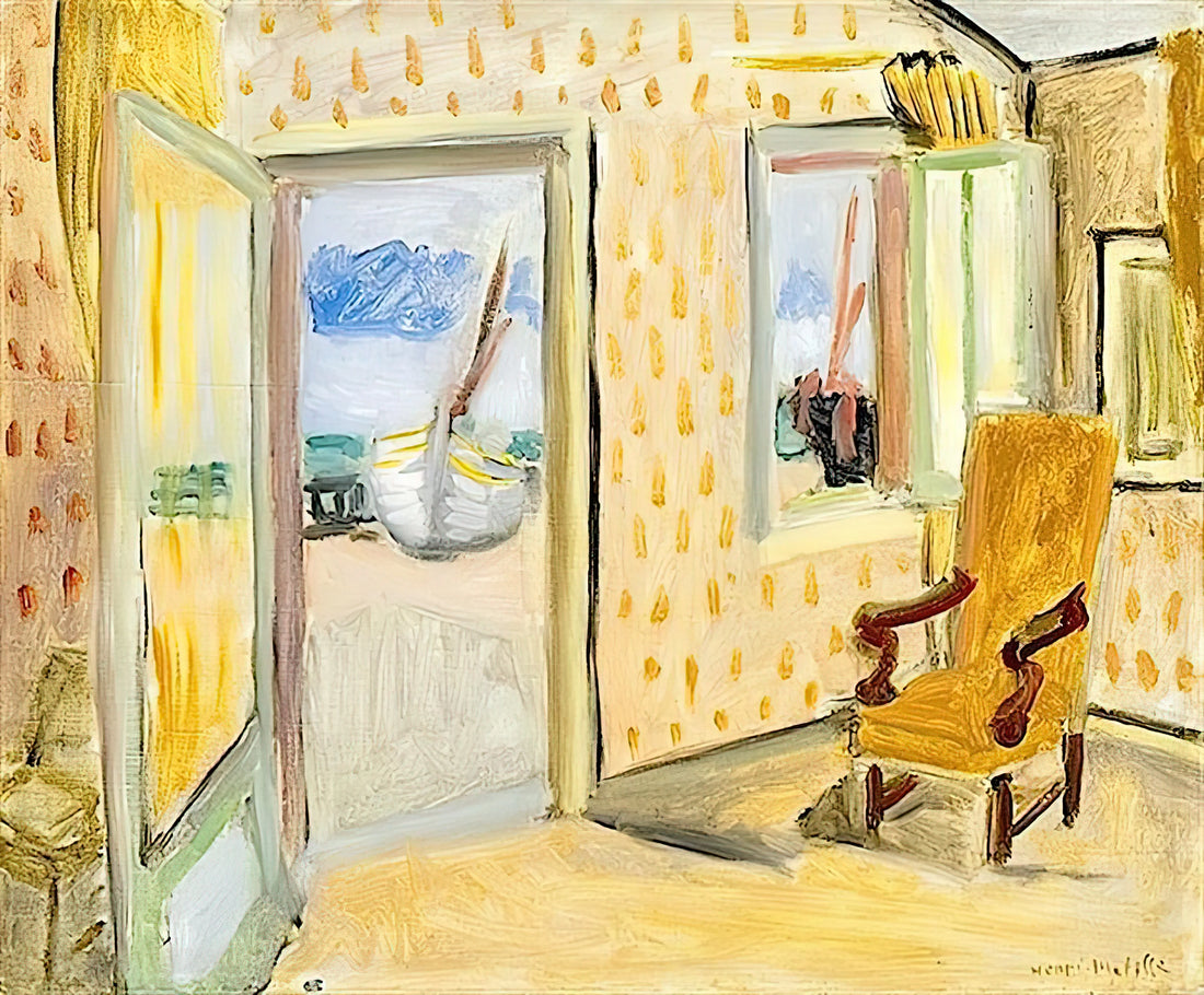 Matisse 52 Print: A Collector's Guide to the Iconic Lithograph Series - INTERIOR OPEN DOOR 1920 by Henri Matisse