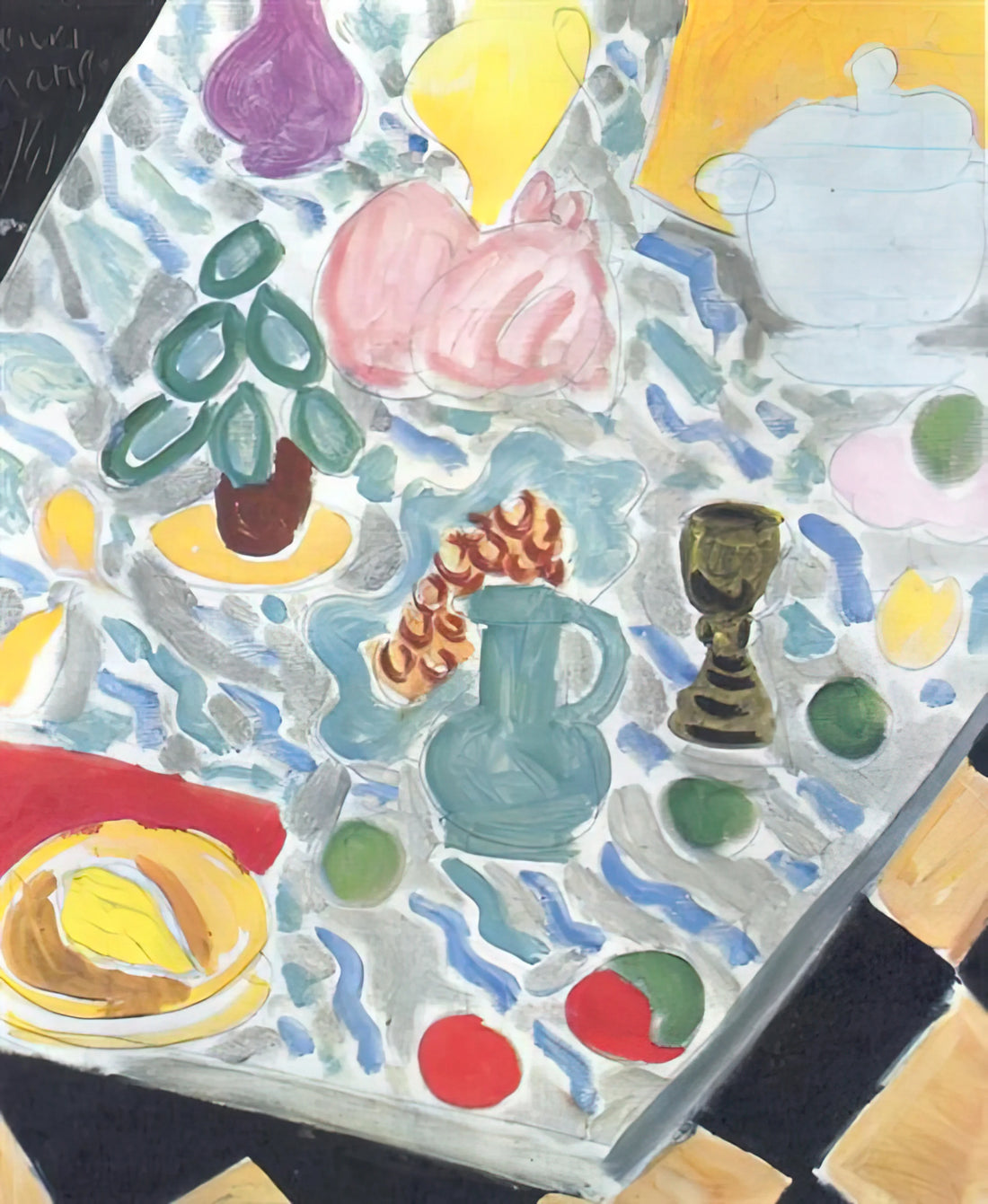 Matisse Birds Poster: A Guide to the Artist's Avian Motifs and Iconic Prints - STILL LIFE WITH A MARBLE TABLE 1941 by Henri Matisse