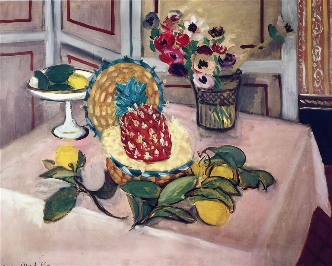Matisse Ink: The Master's Line and the Power of Simplicity - STILL LIFE WITH PINEAPPLES 1 by Henri Matisse