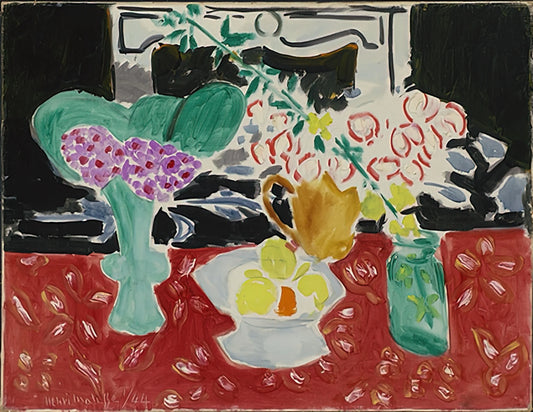 Matisse La Danse Print: A Masterpiece of Modernist Energy and Decorative Power - ROSES DE NOEL ET SAXIFRAGE 1944 by Henri Matisse