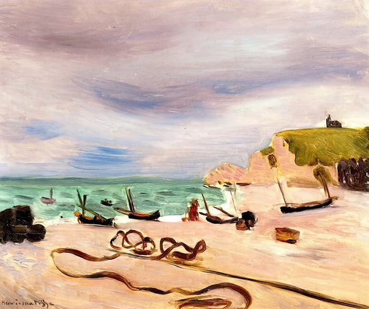 Matisse Mural: The Artist's Monumental Leap into Decorative Space - ROPES ON THE BEACH AT ETRETAT 1920 by Henri Matisse