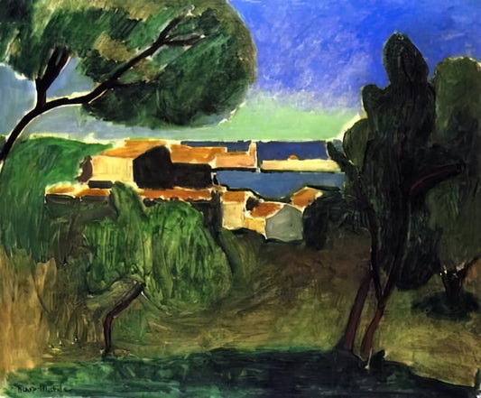 Matisse Nu Bleu Poster: A Collector's Guide to the Iconic Blue Nude Series - LANDSCAPE AT COLLIOURE III 1907 by Henri Matisse