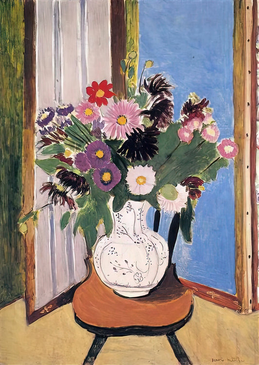 Matisse Orange Cutout Poster: The Vibrant Legacy of Color and Form - DAISIES 1919 by Henri Matisse