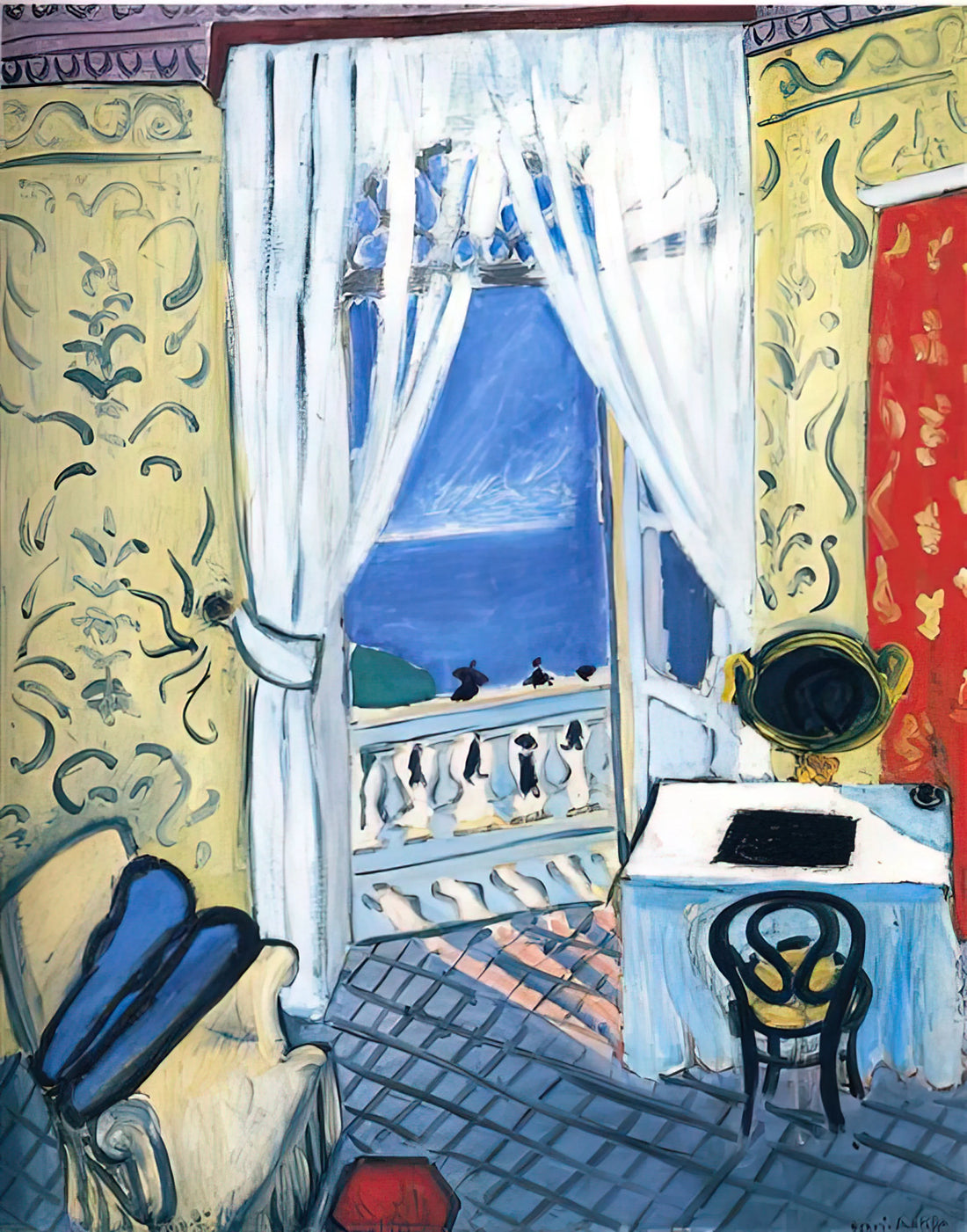 Matisse Poster 70x100: The Ultimate Guide to Museum-Quality Prints - INTERIOR WITH A VIOLIN CASE 1919 by Henri Matisse