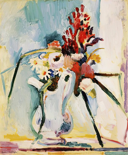Matisse Poster MOMA: A Collector's Guide to Museum-Quality Prints - FLOWERS IN A PITCHER 1908 by Henri Matisse