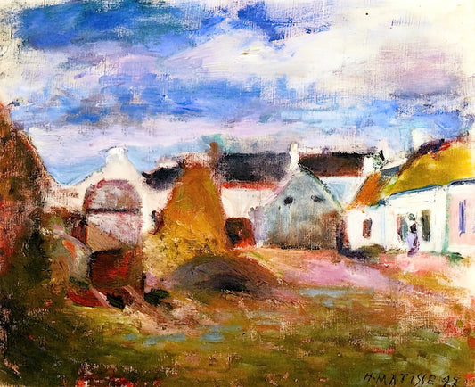 Matisse Sketches Prints: The Essence of Line and Form in Modern Art - FARMYARD IN BRITTANY 1897 by Henri Matisse