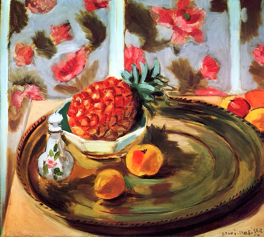 Matisse Works on Paper: The Intimate Mastery of Line, Color, and Form - STILL LIFE WITH PINEAPPLE 1924 by Henri Matisse