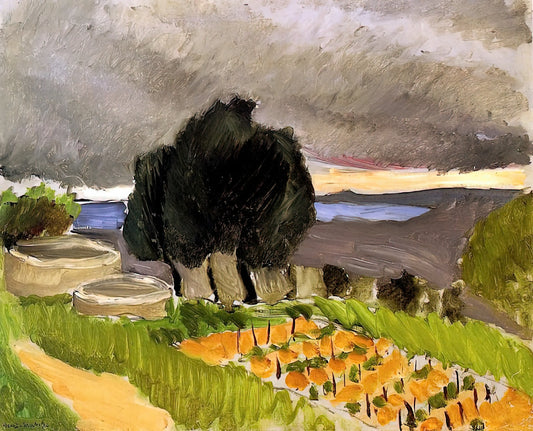 Matisse's One Thousand and One Nights: A Masterpiece of Color and Line - LANDSCAPE OF THE MIDI BEFORE THE STORM 1921 by Henri Matisse