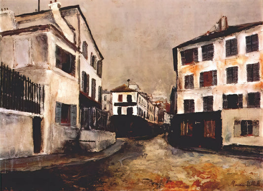 Maurice Utrillo Lithograph: The Parisian Streets Through a Troubled Genius's Eyes - NORVINS STREET by Maurice Utrillo