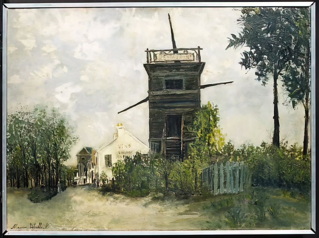 Maurice Utrillo Montmartre Paintings: The Soul of Paris Captured in Oil - THE WINDMILL AT SANNOIS 1912 by Maurice Utrillo