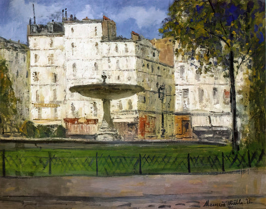 Maurice Utrillo's Place du Tertre: A Masterpiece of Montmartre Nostalgia - PLACE PIGALLE by Maurice Utrillo