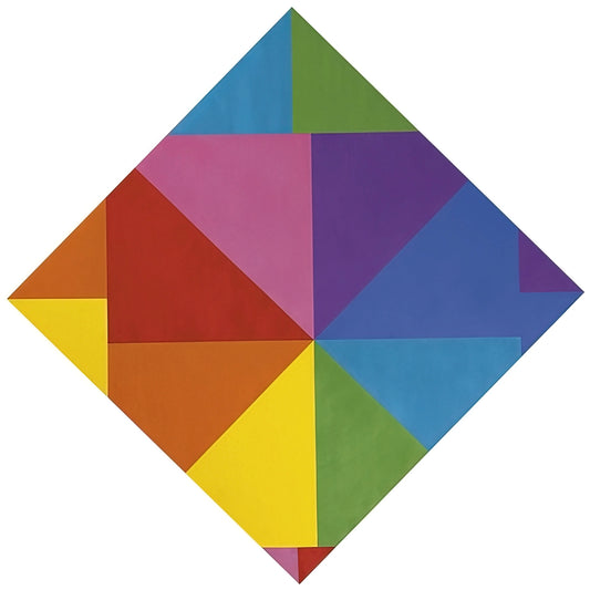 Max Bill: The Swiss Master of Concrete Art and His Enduring Legacy - Acht farben im horizontal-diagonal-quadtrat - 1965 by Max Bill