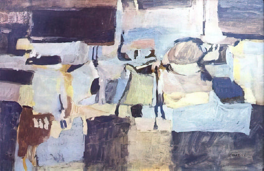 Menez Reproduction: Understanding the Legacy of Portugal's Abstract Master - Pintura - 1958 by Menez