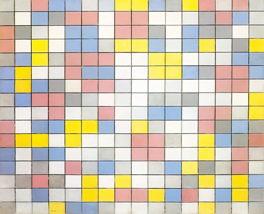 Mondrian 1917: The Pivotal Year That Defined Modern Abstraction - Composition with Grid IX by Piet Mondrian