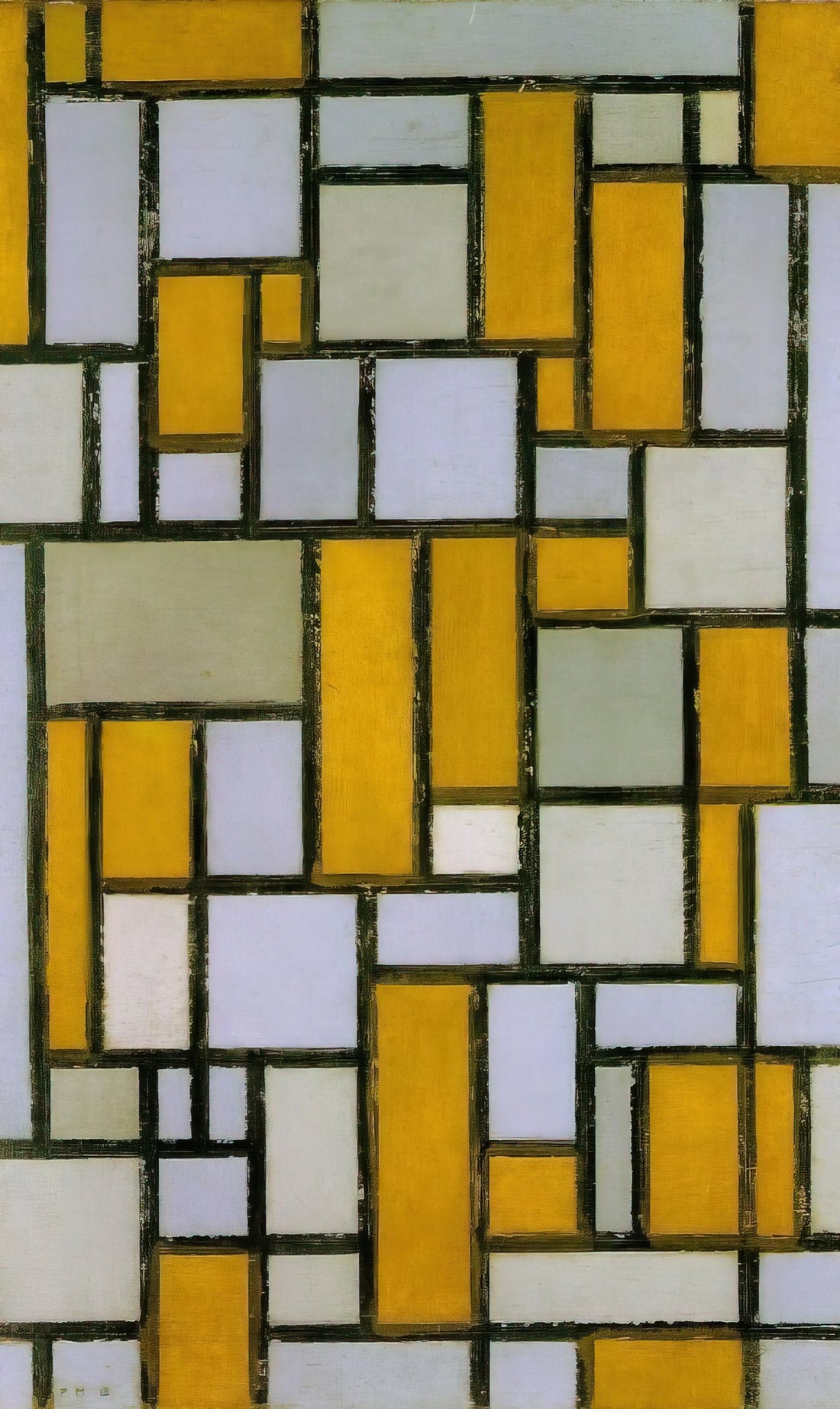 Mondrian Art for Sale: A Guide to Acquiring Piet Mondrian's Iconic Geometric Masterpieces - Composition with Gray and Light Brown by Piet Mondrian