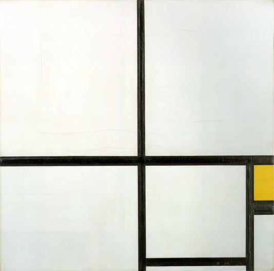 Mondrian Poster: The Definitive Guide to Piet Mondrian's Iconic Art Prints - Composition with yellow patch by Piet Mondrian