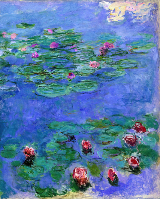 Monet Art Type: Understanding the Impressionist Master's Signature Style and Techniques - Water Lilies Red by claude monet