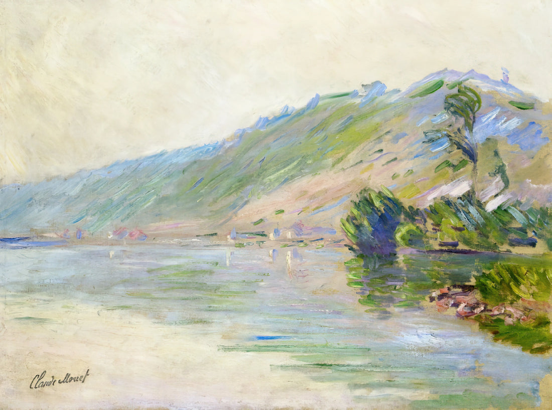 Monet Blue Water Lilies: The Masterpiece Series That Defined Impressionism - The Seine at Port-Villes, Clear Weather by claude monet