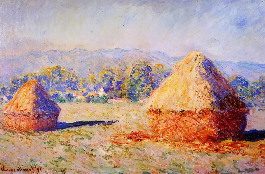 Monet Camille: The Enduring Muse Who Illuminated Impressionism's Dawn - Grainstacks in the Sunlight, Morning Effect by claude monet