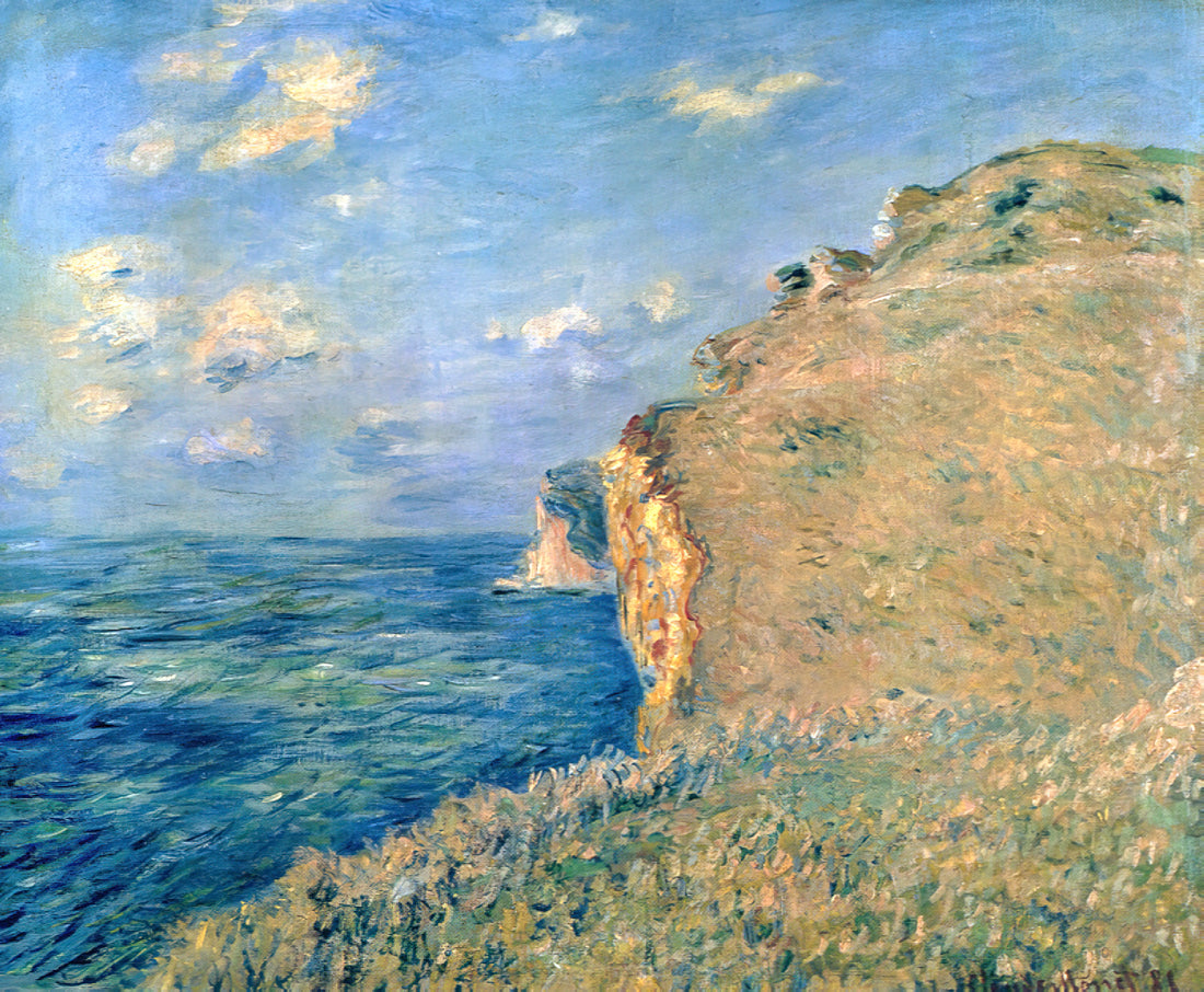 Monet Complete Works: A Comprehensive Journey Through the Impressionist Master's Oeuvre - Cliff at Fecamp by claude monet