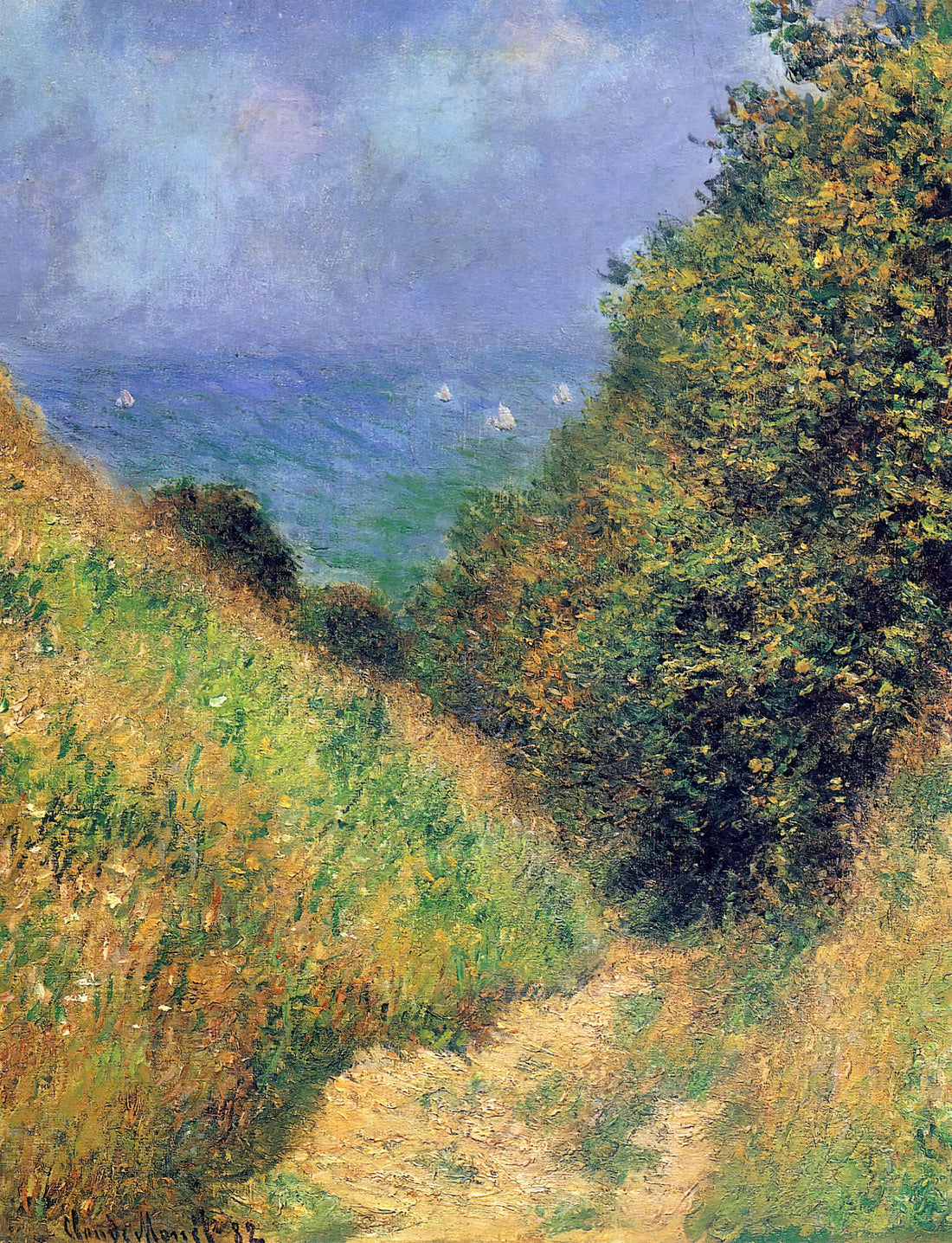 Monet Early Work: The Formative Years That Shaped an Impressionist Master - Path at Pourville 02 by claude monet