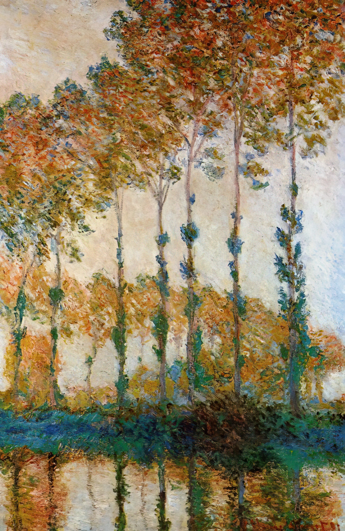 Monet Lithograph Original: Understanding the Rarity and Value of Claude Monet's Print Works - Poplars on the Banks of the Epte, Autumn by claude monet