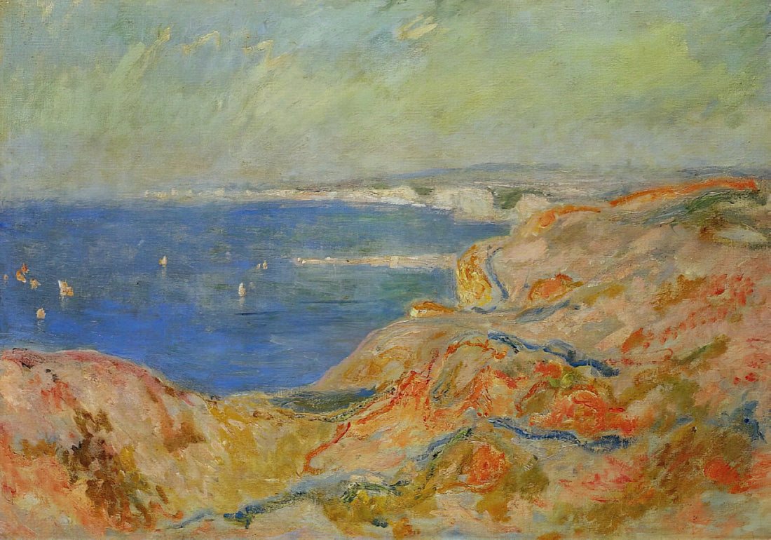 Monet Water Lilies Canvas: The Definitive Guide to Impressionism's Most Iconic Series - On the Cliff near Dieppe by claude monet