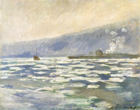Monet Wildenstein: The Legacy of Claude Monet's Artistic Estate and Its Impact on Art History - Ice, Lock Port Villez by claude monet