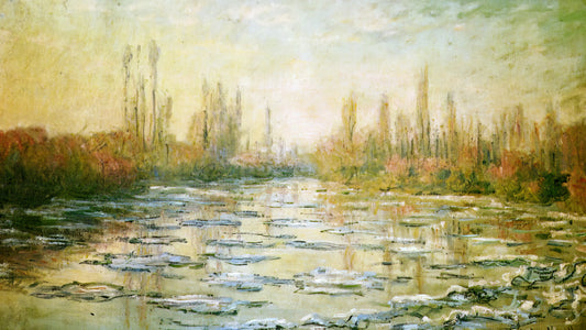 Monet at Lavacourt: A Masterpiece of Impressionist Atmosphere and Light - The Ice Floes by claude monet