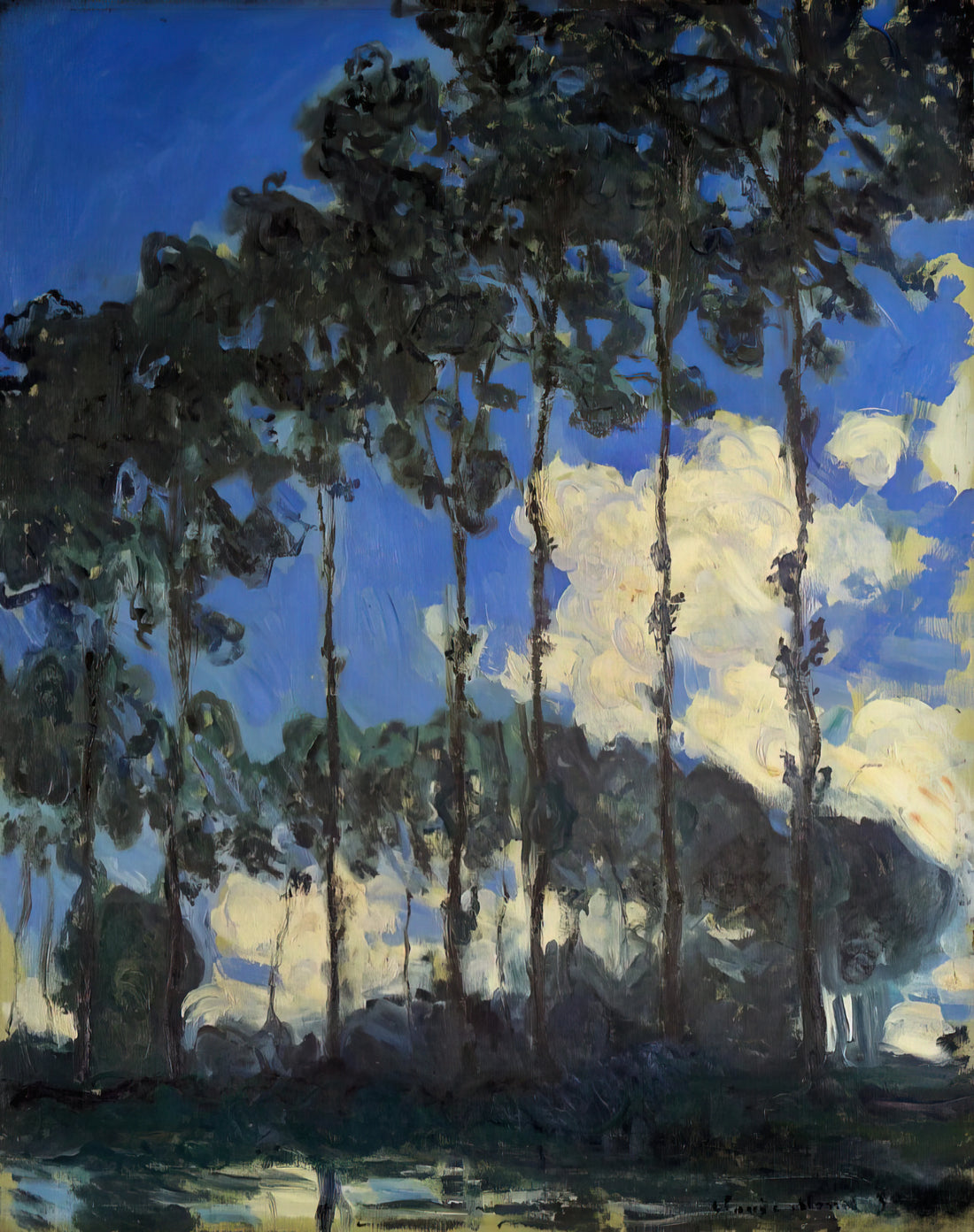 Monet at the Louvre: How the Musée du Louvre Honors the Father of Impressionism - Poplars on the Banks of the Epte by claude monet