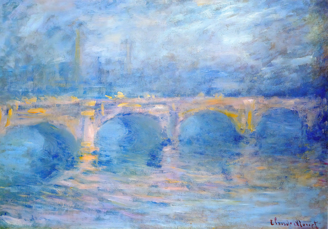 Monet's Saint-Germain-l'Auxerrois: A Revolutionary Vision of Parisian Architecture - Waterloo Bridge at Sunset, Pink Effect by claude monet