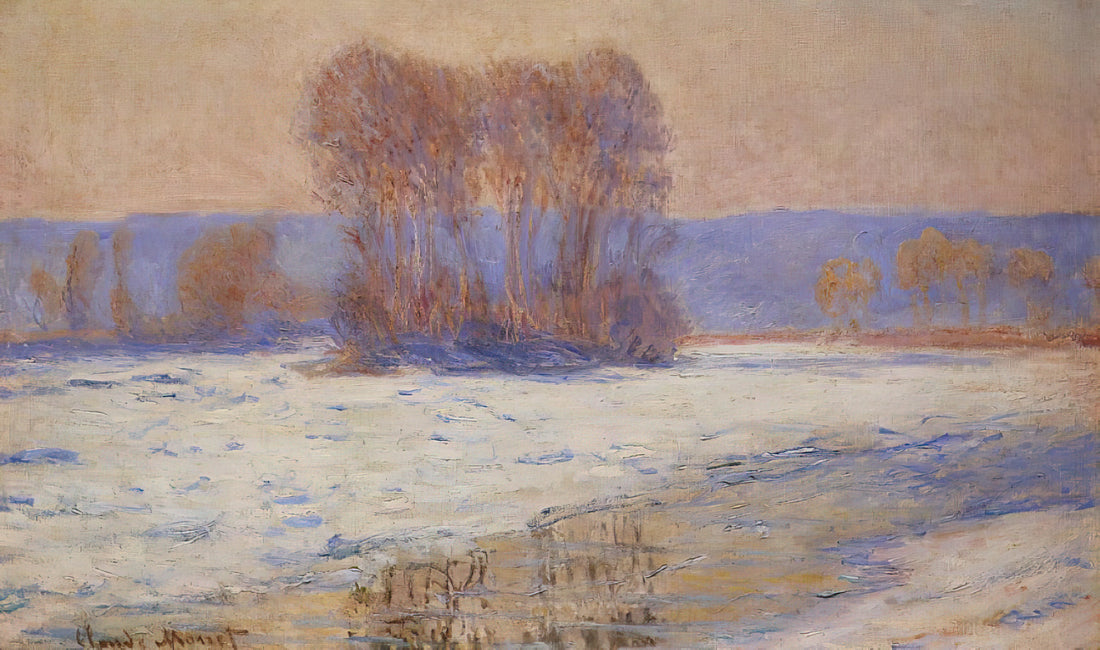 Monet's Water Lilies at the Orangerie: A Complete Guide to the Masterpiece - The Seine at Bennecourt, Winter by claude monet