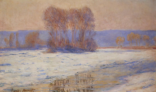 Monet's Water Lilies at the Orangerie: A Complete Guide to the Masterpiece - The Seine at Bennecourt, Winter by claude monet