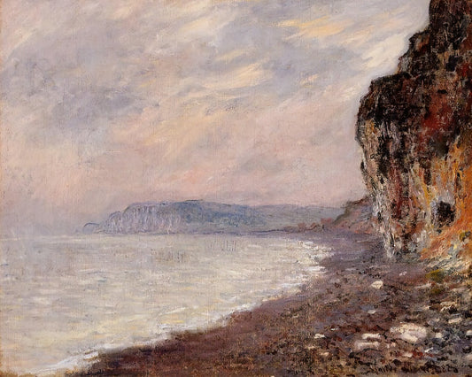 Monet's Zuiderkerk: A Master's Vision of Amsterdam's Gothic Splendor - Cliffs at Pourville in the Fog by claude monet