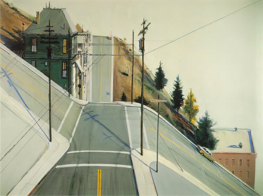 Morton Wayne Thiebaud: A Confectionary Visionary in American Art - 24th Street Intersection - 1977 by Wayne Thiebaud