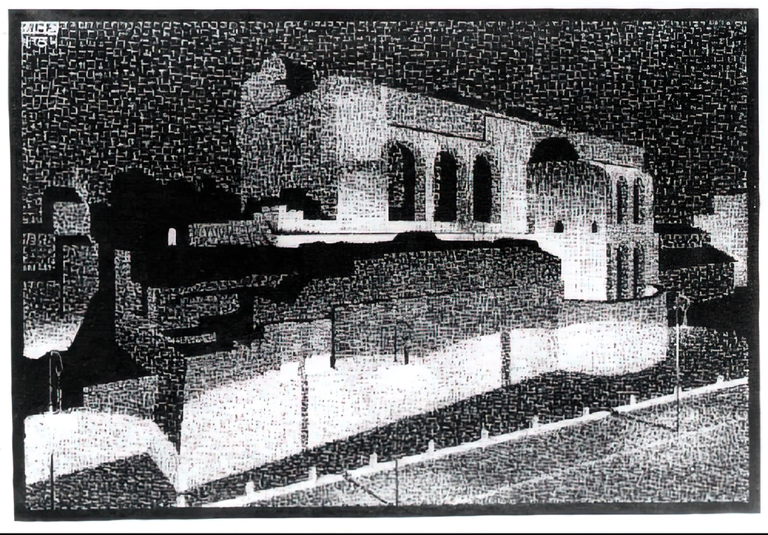 Museum of Fine Arts Escher: A Curator's Guide to the Master of Mathematical Art - NOCTURNAL ROME BASILICA OF CONSTANTINE by MC Escher