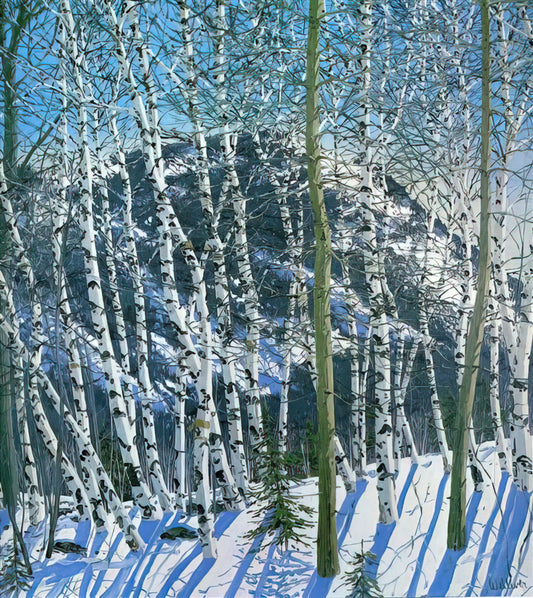 Neil Welliver Paintings Value: A Collector's Guide to the American Landscape Master - Birches - 2005 by Neil Welliver