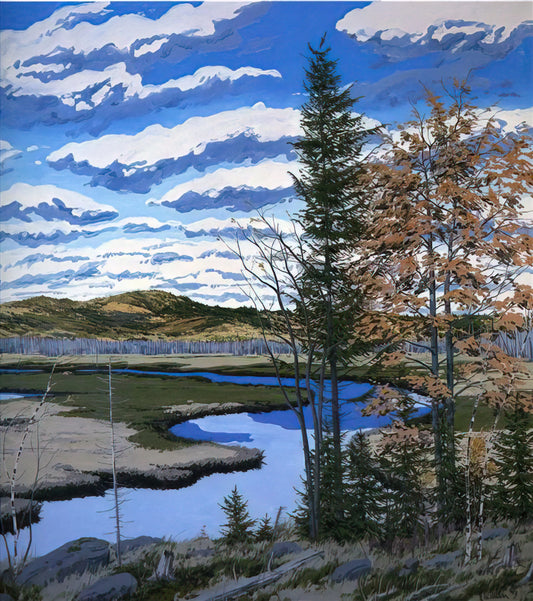 Neil Welliver Paintings: The American Landscape Reimagined - Shadow on Brigg's Meadow - 1981 by Neil Welliver