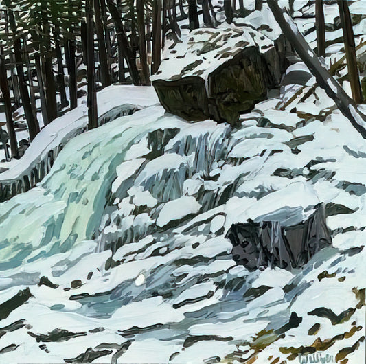 Neil Welliver: The American Realist Who Redefined Landscape Painting - Study for Aqua Spring - 1997 by Neil Welliver